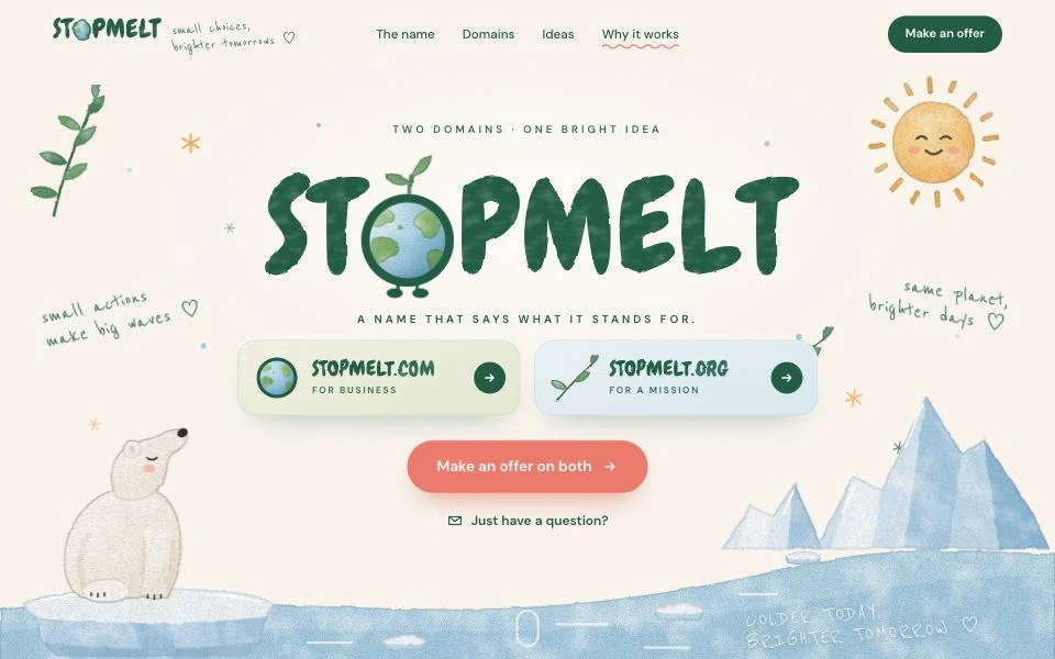 STOPMELT website preview